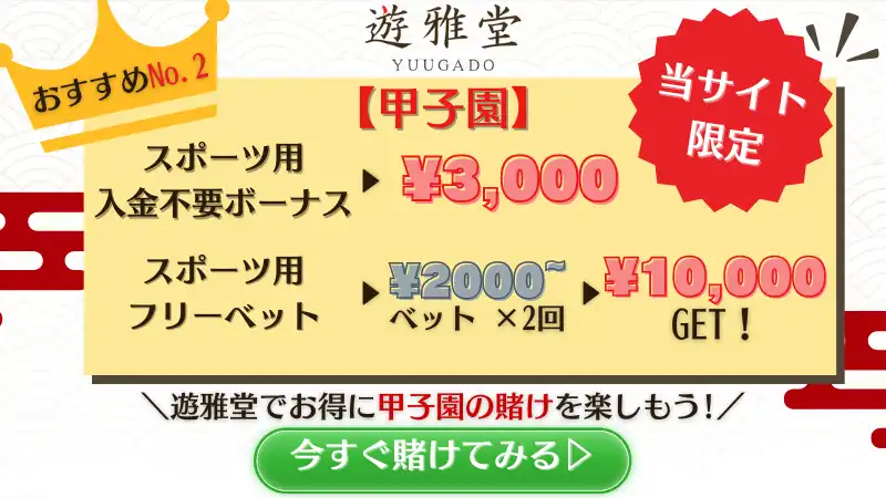 甲子園・高校野球に賭けれるブックメーカー