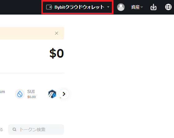 バイビット bybit クラウドウォレット