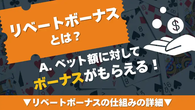 オンラインカジノリベートボーナスの仕組み